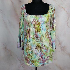 Boho Batik Flowing Sleeved Shirt